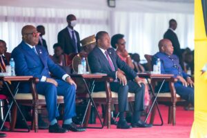 Faure Gnassingbé et Yoweri Museveni lors d'un échange diplomatique