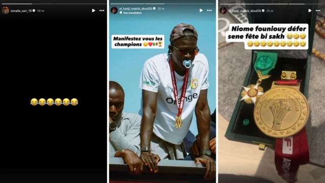 Publications Instagram des joueurs sénégalais.