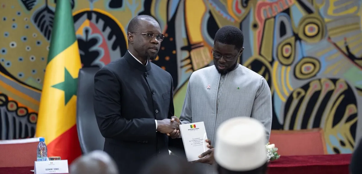 Ousmane Sonko, nouveau président de l'Assemblée nationale du Sénégal, lors de sa prise de fonction