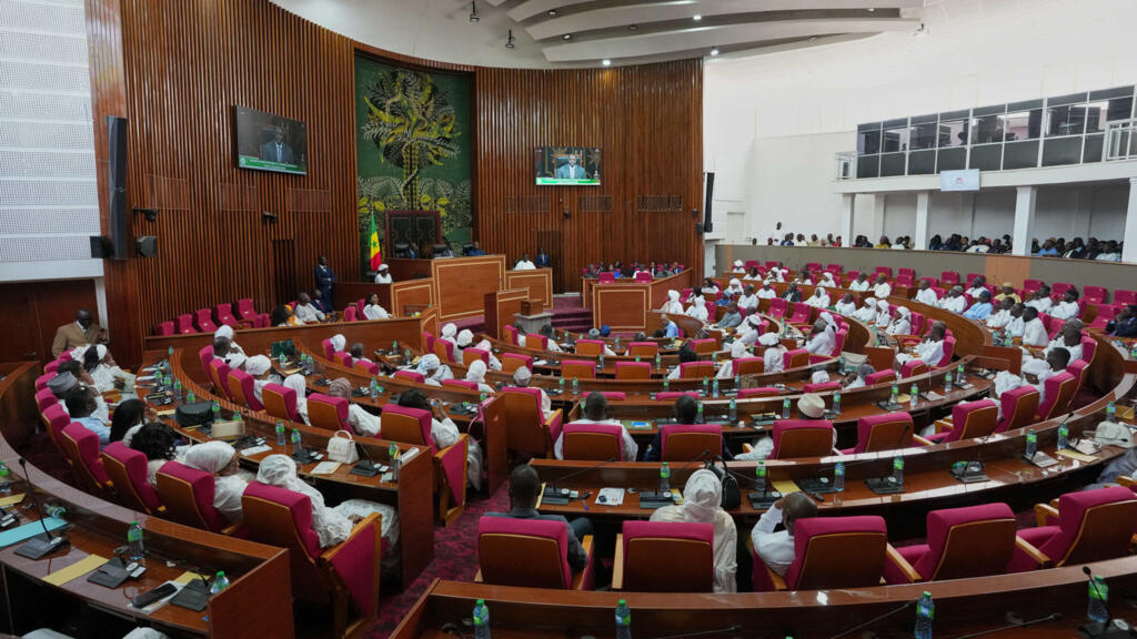 Vue générale de l'Assemblée nationale lors de l'élection d'Ousmane Sonko à la présidence de l'Assemblée nationale, suite à sa destitution du poste de Premier ministre par le président Bassirou Diomaye Faye. Dakar, le mardi 26 mai 2026.