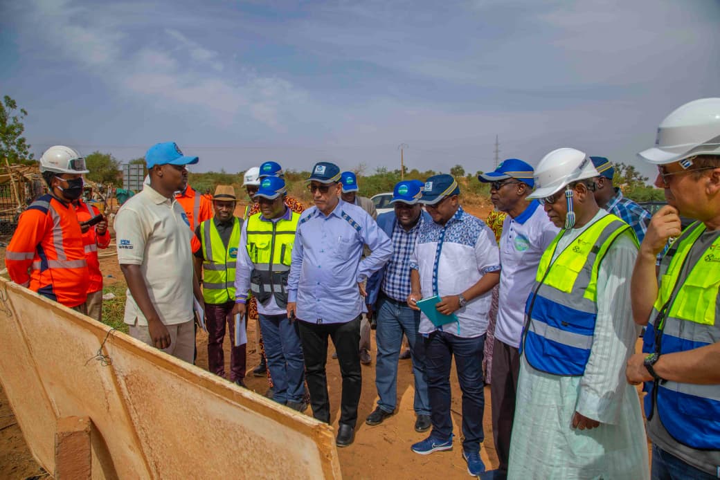 chantier de construction de la troisième usine d'eau potable à Niamey