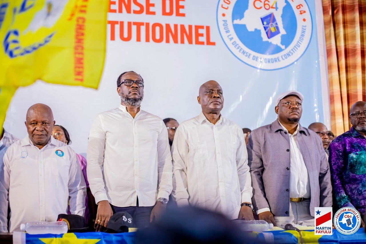 Drapeau de la République démocratique du Congo flottant