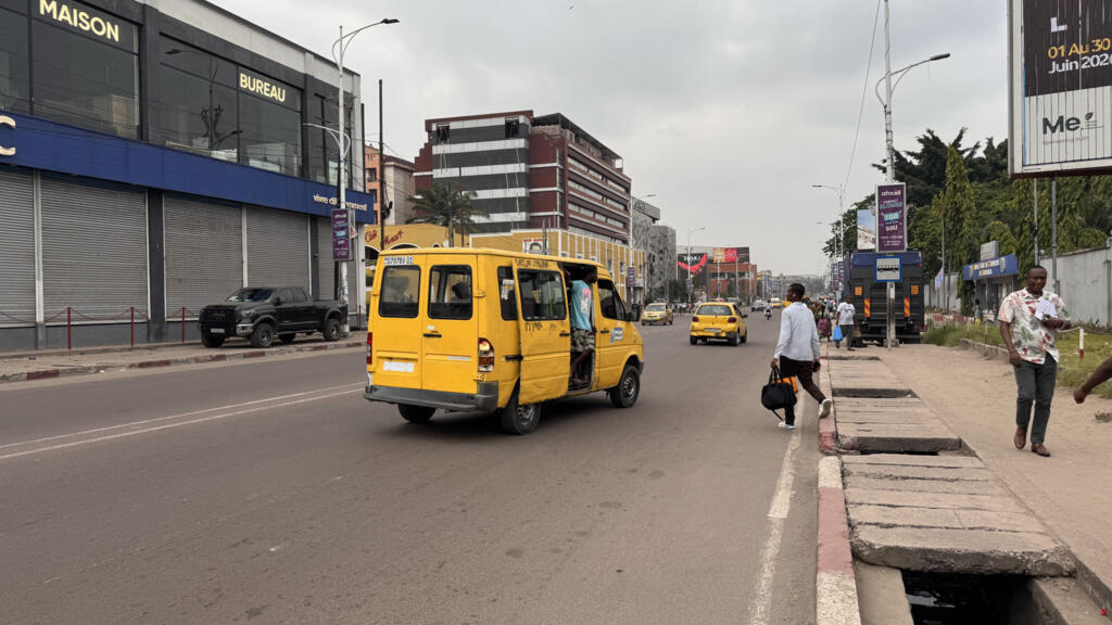 Trafic réduit dans le centre de Kinshasa lors de la journée de protestation