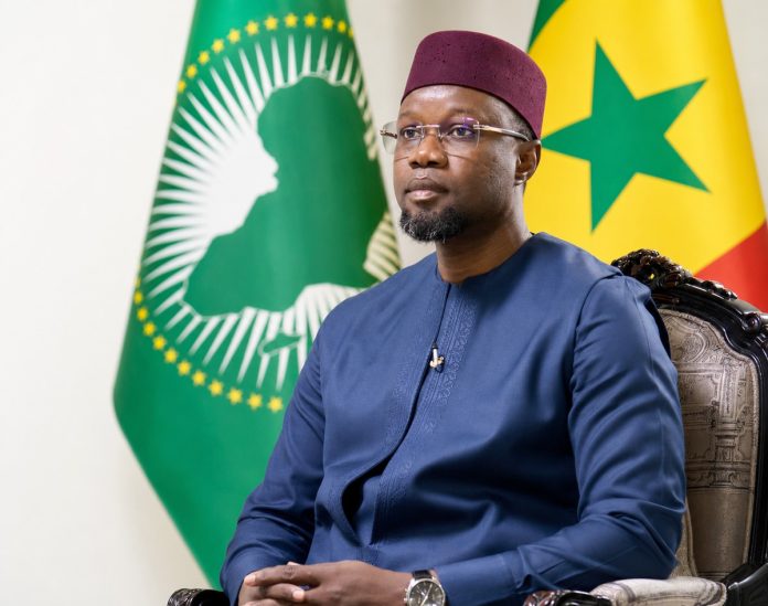 Ousmane Sonko lors d’un entretien médiatique