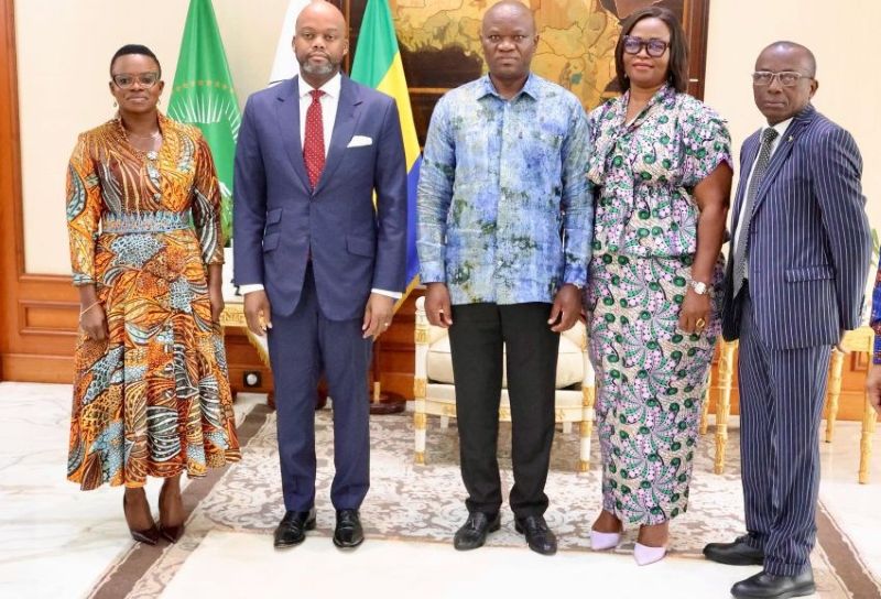 Réception d'une délégation de la ZLECAF par le président gabonais à Libreville