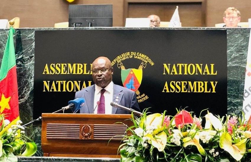 Michel Régis Onanga M. Ndiaye s'exprime lors de l'Assemblée nationale du Cameroun