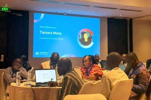 Fabrice Ntchango, représentant du Gabon, lors de l'atelier de Dakar sur les CDN