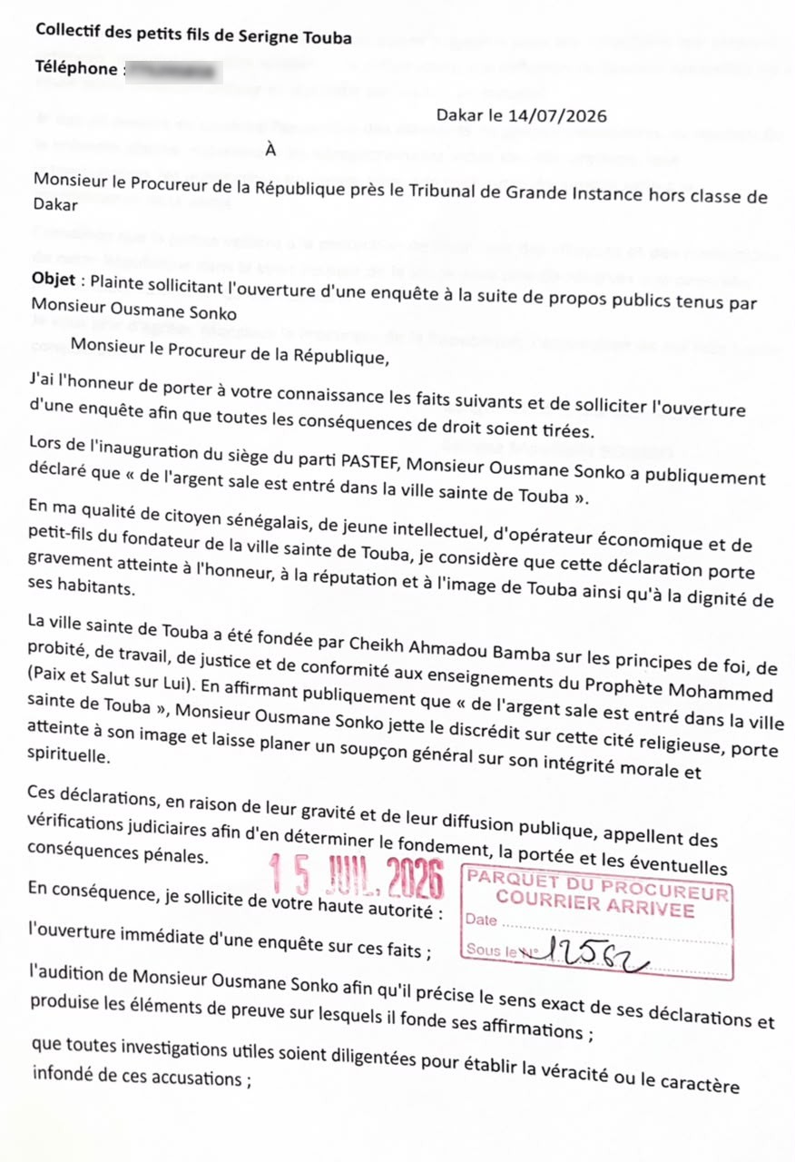Contexte des déclarations d'Ousmane Sonko sur Touba