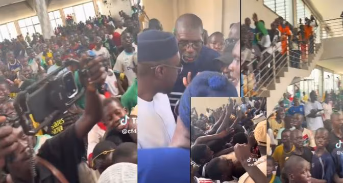 Louga : Sonko bloqué par une foule enthousiaste à Koki Louga : Sonko bloqué par une foule enthousiaste à Koki
