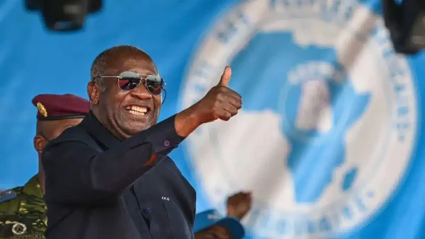 Laurent Gbagbo lors de la présentation de la nouvelle direction collégiale du PPA-CI