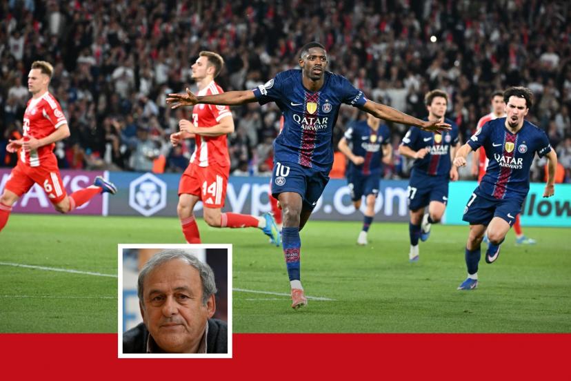 Portrait de Michel Platini lors d'une interview